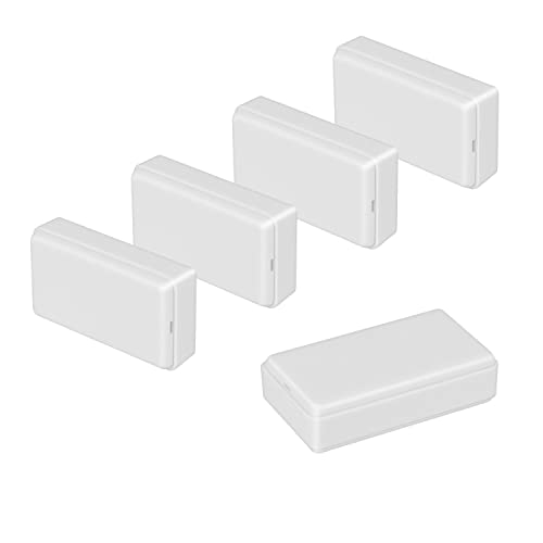 LeMotech Project Box 5 Pieces ABS Plastic Electrical Project Case Small Junction Box for Electronics White 1.97 x 1.10 x 0.59 inch (50 x 28 x 15 mm) - color: 5 pieces, size: 1.97"x 1.10"x 0.59"