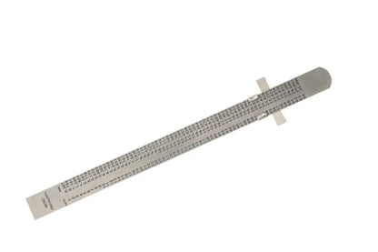 PEC Tools 6" Pocket Rule, Inch & mm, Metric Equivalent Chart on Back, 5pcs - color: Metric Equivalent Chart, size: 5