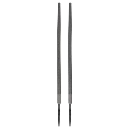 HARFINGTON 2 Pcs 10" Round Medium Cut File Double Cut Teeth Medium Metal File High Carbon Steel T12 without Handle for Metal Wood Finishing Roughing, Grey - size: 10", style: Medium Cut