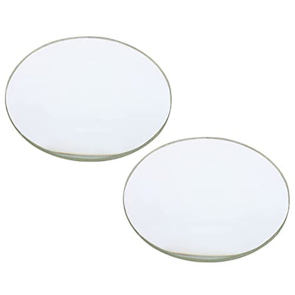 PATIKIL Focal Length Double Convex Lens, 2 Pack 40mm Diameter 6mm Height Glass Optically Polished Round Edges Lens for Physics Experiment, Clear