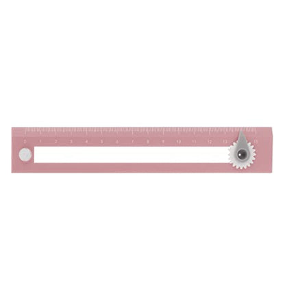 Drawing Compass Ruler, 2 in 1 Straightedge Learning Tool with Adjustable Compass Point for Home School Classroom Office Supplies (Pink) - color: Pink