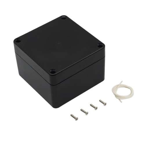 LeMotech Junction Box IP65 Waterproof Project Box Dustproof ABS Plastic Electrical Boxes Universal Enclosure for Electronic Black 3.29x 3.19x 2.2 inch (83 x 81 x 56mm)(Pack of 1) - color: Black (1 pack), size: 3.27" x 3.19" x 2.2"