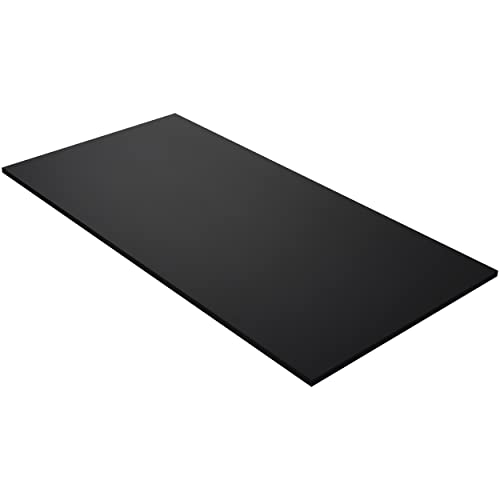 Kaboon 45x20 inch Black Table Top Universal, Solid One-Piece Desktop, Reversible Melamine Countertop, Double Desks, L-Desk DIY - color: Black, size: 45x20