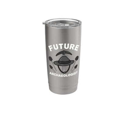 Cool Archaeology For Men Women Kids Archaeologist Students Stainless Steel Insulated Tumbler - color: Brushed Steel