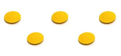 High Powered Magnets for Glass Dry-Erase Boards, Set of 5 Yellow - color: Yellow