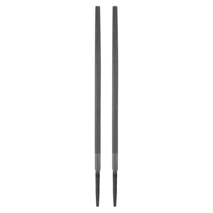 HARFINGTON 2 Pcs 8" Round Medium Cut File Double Cut Teeth Medium Metal File High Carbon Steel T12 without Handle for Metal Wood Finishing Roughing, Grey - size: 8", style: Medium Cut