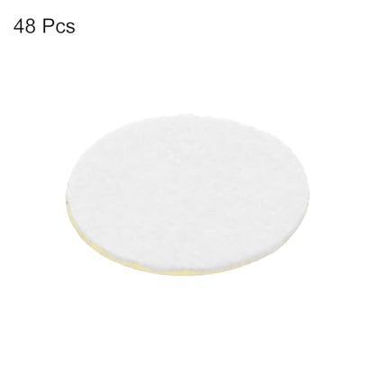HARFINGTON 48pcs Round Adhesive Mini Non-Woven Fabric Circles, 25mm 1" PreCut, White, for DIY Crafts & Sewing Projects - color: White, size: 25mm (48pcs)