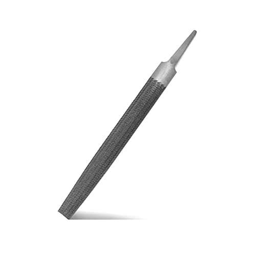 6-inch Half Round Medium Cut File, Double Cut Teeth, High Carbon Steel, Single Hand File Without Handle, Suitable for Shaping Metal, Wood, etc. - color: Half Round File, size: 6 Inch