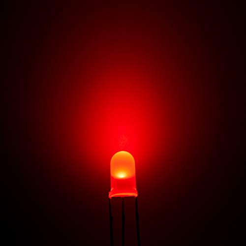 CHANZON 100 pcs 5mm Red & Yellow-Green Diffused LED Lights Common Cathode - color: D) Red & Yellow-green (Cc) (100pcs)