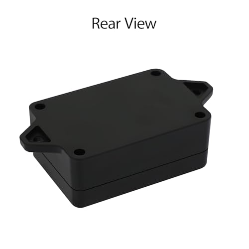 Junction Box Waterproof Dustproof IP65 ABS Plastic Universal Electric Project Enclosure Black with Fixed Ear 3.26"x 2.28"x 1.29"(83 x 58 x 33 mm)(Pack of 2) - size: 3.26"x 2.28"x 1.29"(2 Pack)
