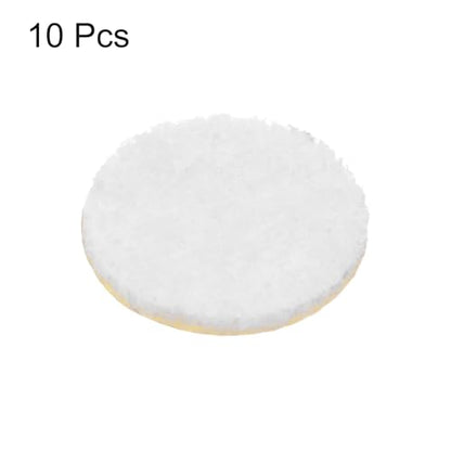 HARFINGTON 10pcs Round Adhesive Felt Circles, 12mm 15/32" Pre Cut Felt Craft Stickers Non-Woven Mini Felt Fabric Circles for DIY Sewing Handcraft Cut Projects Craft Finishing, White - color: White, size: 12mm (10pcs)