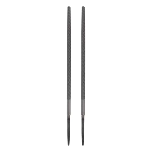 HARFINGTON 2 Pcs 6" Round Medium Cut File Double Cut Teeth Medium Metal File High Carbon Steel T12 without Handle for Metal Wood Finishing Roughing, Grey - size: 6", style: Medium Cut
