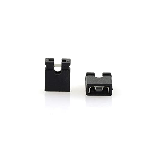 MEETOOT 200PCS 2.54mm Standard Pin Header Jumper Cap Short Connection Block Circuit Board Shunts Short Circuit Cap for Hard Drive CD DVD Motherboards DIY Accessories Black
