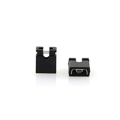 MEETOOT 200PCS 2.54mm Standard Pin Header Jumper Cap Short Connection Block Circuit Board Shunts Short Circuit Cap for Hard Drive CD DVD Motherboards DIY Accessories Black