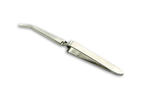 HURON Precision Tweezers, 45 Degrees Cross-Lock, 5.75 In (1/3/10 pc) (1 pc) - style: 45 Degrees Cross Lock