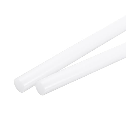 MECCANIXITY ABS Plastic Rod 18mm x 300mm White Pack of 2 Pcs - color: White, size: 18mm x 300mm