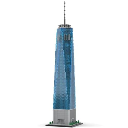 World Trade Center - Blocks Set,3153 PCS 1:800 Landmark Model for Adults - color: Blue World Trade Center