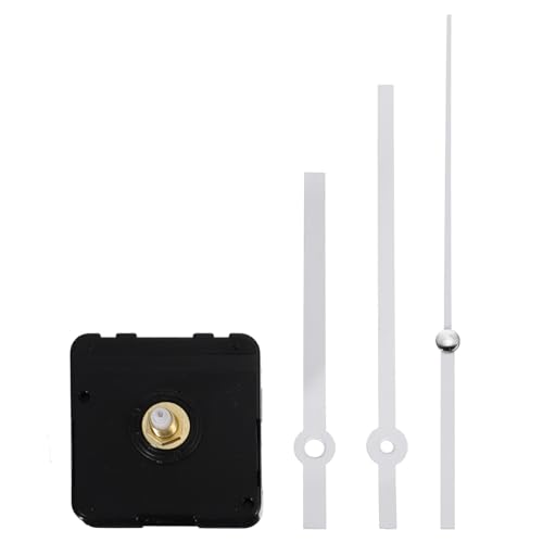 Clock Movement Quartz Clock Mechanism Kit, Silent Quartz with Long Spade Hands Wall Movement Non-Ticking Repair Parts Replacement Kit Motor for Custom Repair