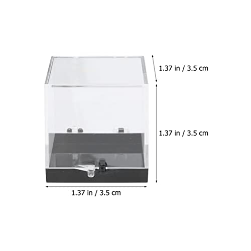 DOITOOL 12 Pack Mineral Specimen Storage Boxes Clear Plastic Specimen Display Cases 1.37 Inch Square Rock Display Containers for Home Collecting and Scientific Use