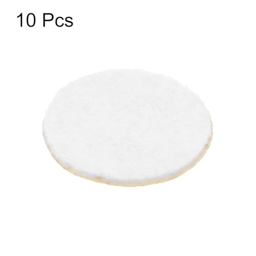 HARFINGTON 10pcs Round Adhesive Felt Circles, 15mm 5/8" Pre Cut Felt Craft Stickers Non-Woven Mini Felt Fabric Circles for DIY Sewing Handcraft Cut Projects Craft Finishing, White - color: White, size: 15mm (10pcs)