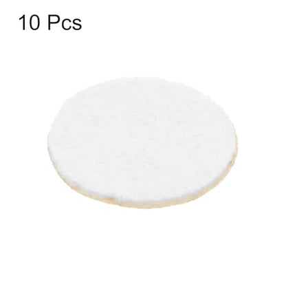 HARFINGTON 10pcs Round Adhesive Felt Circles, 15mm 5/8" Pre Cut Felt Craft Stickers Non-Woven Mini Felt Fabric Circles for DIY Sewing Handcraft Cut Projects Craft Finishing, White - color: White, size: 15mm (10pcs)