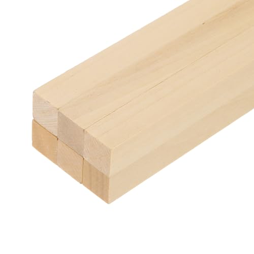 MECCANIXITY 6Pcs Basswood Sticks 1/4"x1/4"x4" Square Wooden Dowel Rods - size: 1/4" x 1/4" x 4"