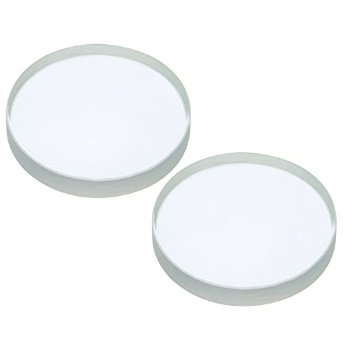 PATIKIL 4" (100mm) Focal Length Double Concave Lens, 2 Pack 50mm Diameter 8mm Height Glass Optically Polished Round Edges Lens for Physics Experiment, Clear - size: 10cm