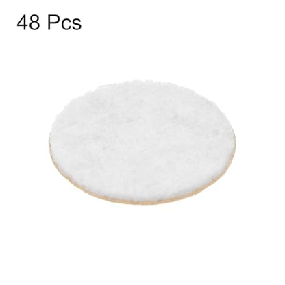 HARFINGTON 48pcs Round Adhesive Felt Circles, 13mm 1/2" Pre Cut Felt Craft Stickers Non-Woven Mini Felt Fabric Circles for DIY Sewing Handcraft Cut Projects Craft Finishing, White - color: White, size: 13mm (48pcs)