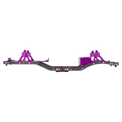 1/10 RC Crawler Metal Chassis Kit for Axial SCX10 II Rock Off Road Truck - color: Purple
