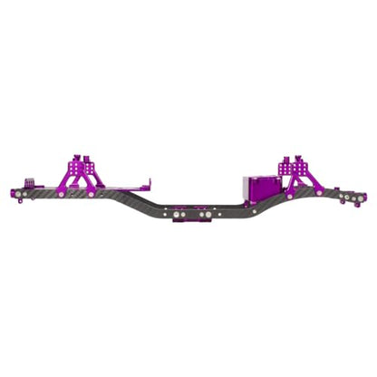 1/10 RC Crawler Metal Chassis Kit for Axial SCX10 II Rock Off Road Truck - color: Purple