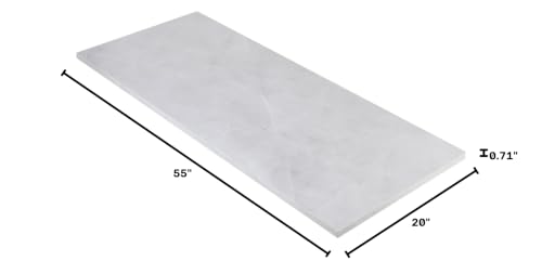 Kaboon Universal Tabletop 55"x20", Solid One-Piece Melamine Table Top, Double Desk L-Desk DIY, Home and Office, White Rock - color: White Rock, size: 55x20