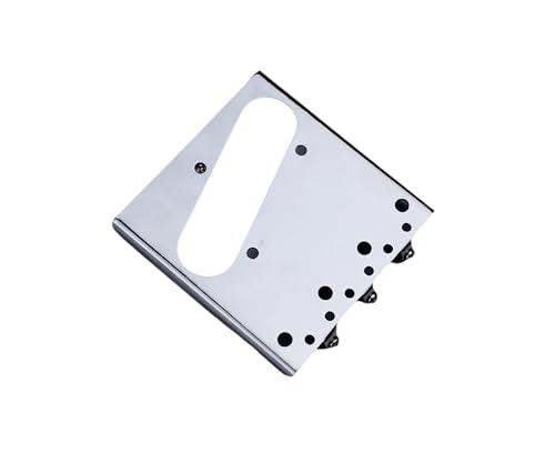 Guyker In-Tune Bridge with Brass Compensated 3-Saddle and Steel Base Plate Compatible with Vintage TL Guitar Chrome GT03 - size: GT03 chrome