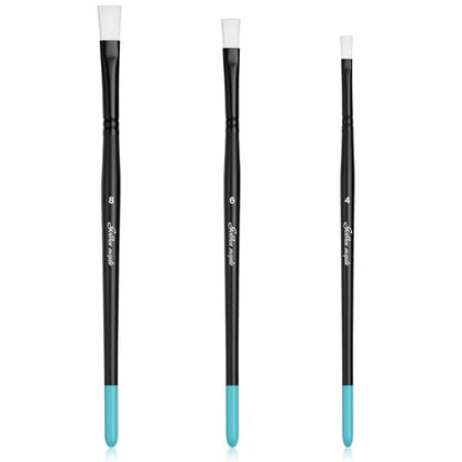 Weathering Paint Brushes-Golden Maple 3pcs Flat Paint Brushes Set for Weathering Effects, Textures, Washing and Dry Brushing on Miniature Painting - style: Weathering-Flat
