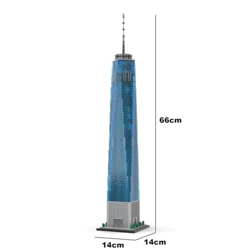 World Trade Center - Blocks Set,3153 PCS 1:800 Landmark Model for Adults - color: Blue World Trade Center