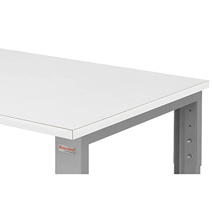 Table & Workbench: 1" Thick Laminate Top, Height Adjustable Bench - 24" D x 48" L x 30" - 36" H - by BenchPro - size: 24" D x 48" L, style: Plastic Laminate