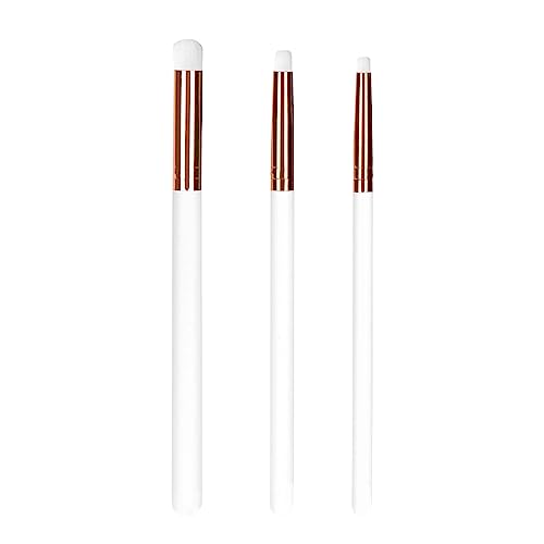 UNIMEIX Dry Brush Miniature Painting Miniature Paint Brushes Hobby Detail Blending Brushes for Effortless Scale Model Painting Watercolor Brushes(3 Pack) - color: White