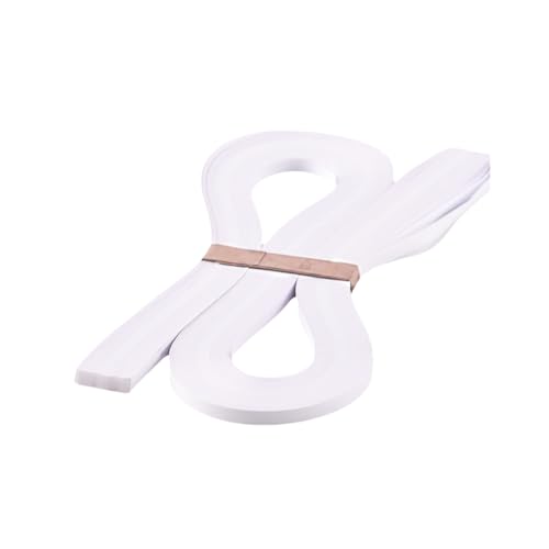 White Quilling Paper Strips 5mm Paper Filigee Scrolling Pure White 0.2inch Quilling Strip Craft Paper Quill Filigree Paper Coil Rolled Paper Strip (6)