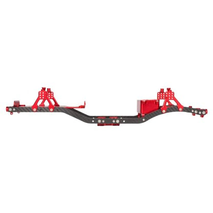 1/10 RC Crawler Metal Chassis Kit for Axial SCX10 II Rock Off Road Truck - color: Red