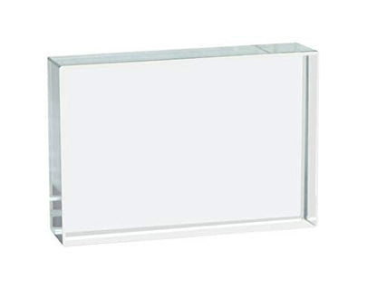 EISCO Rectangular Refraction Block, Optically Worked Glass, 3"x2"x0.5"
