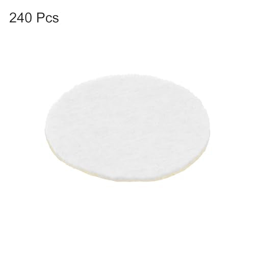 HARFINGTON 240pcs Round Adhesive Fabric Circles, 20mm 3/4" Pre-Cut Mini Craft Stickers for DIY Sewing, Handcraft Projects - White - color: White, size: 20mm (240pcs)