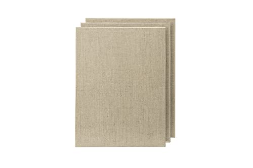 Senso Clear Primed Linen Panels - 11x14-3 Pack of Panels for Painting Oils, Acrylics, Pastels and More - size: 11x14"