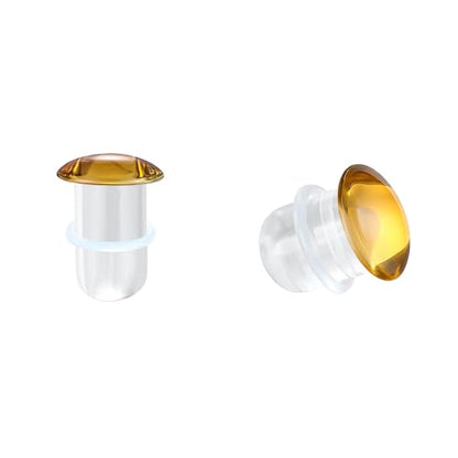 Glass Ear Stretching Kit Single Flare Plugs & Rubber Rings Unique 1mm Increments 3mm-25mm Gradual Sizing Smooth Glass Gauges for Daily Wear Earring Expander Stretcher Piercing Body Jewelry 2Pc - color: Brown, size: 12mm