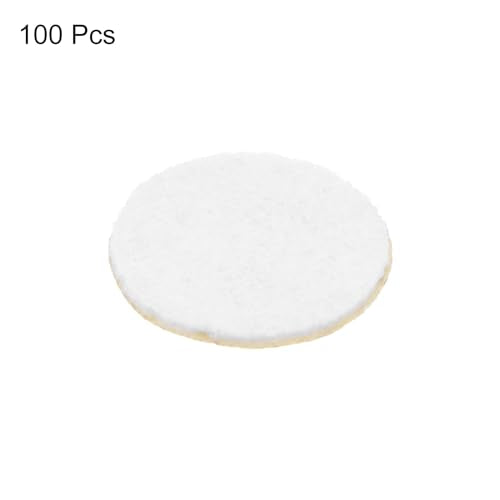 HARFINGTON 100pcs Round Adhesive Felt Circles, 15mm 5/8" Pre Cut Felt Craft Stickers Non-Woven Mini Felt Fabric Circles for DIY Sewing Handcraft Cut Projects Craft Finishing, White - color: White, size: 15mm (100pcs)