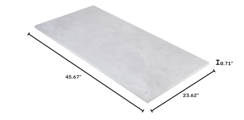 Kaboon Universal Tabletop 45.67"x23.62", Solid One-Piece Melamine Table Top, Double Desk L-Desk DIY, Home and Office, White Rock - color: White Rock, size: 46x24