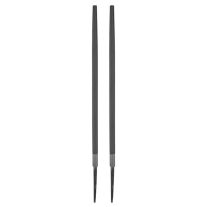 HARFINGTON 2 Pcs 12" Round Fine Cut File Double Cut Teeth Fine Metal File High Carbon Steel T12 without Handle for Metal Wood Finishing Roughing, Grey - size: 12", style: Fine Cut