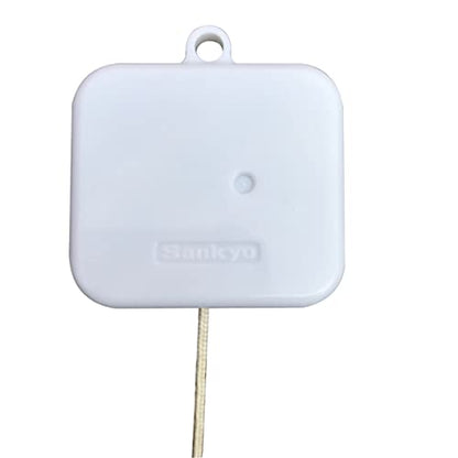 BinkeGG Play [ Silent Night ] White Plastic Pull String Cord Music Box with Sankyo Musical Movement - color: Tune: Silent Night