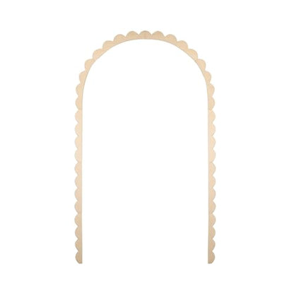 Unfinished Scalloped Wood Trim, Pre-Cut Wood Molding, DIY Scalloped Edge Wainscoting Panel for Wall, Doorway Arch, Cabinet, Shelf & Home Decor, 60 x 36 Inch
