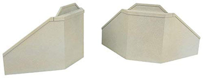 Walthers Cornerstone Single-Track Railroad Bridge Concrete Abutments pkg(2) 933-4551 HO Scale Model Railroad - Structure Kit - style: Single-Track Railroad Bridge Concrete Abutments pkg(2)