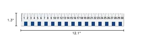 hand2mind 12 inch Flexible Safe-T Plastic Beginner Rulers, Set of 12