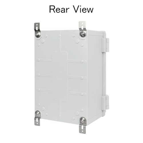 Junction Box IP65 Waterproof Electrical Box Outdoor ABS Plastic Project Box Hinged Shell Universal Enclosure Box with Mounting Plate, Wall Brackets, Cable Glands 11.8"x 7.9" x 7.1" - color: Grey, size: 11.8"x 7.9" x 7.1"